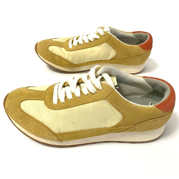 Everlane Womens Suede Low Top Tread Trainer Sneaker Golden/Yellow Size  6.5 - Picture 3 of 10